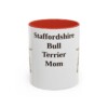 11oz Staffordshire Bull Terrier Dog Mom Mug, Red, front view
