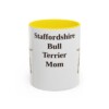 11oz Staffordshire Bull Terrier Dog Mom Mug, Yellow, front view