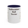 11oz Staffordshire Bull Terrier Mug, Navy, front view