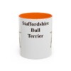11oz Staffordshire Bull Terrier Mug, Orange, front view