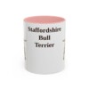 11oz Staffordshire Bull Terrier Mug, Pink, front view