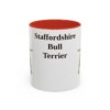 11oz Staffordshire Bull Terrier Mug, Red, front view