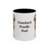 11oz Standard Poodle Dog Dad Mug, Black, front view