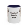 11oz Standard Poodle Dog Dad Mug, Navy, front view