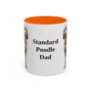 11oz Standard Poodle Dog Dad Mug, Orange, front view