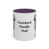 11oz Standard Poodle Dog Dad Mug, Purple, front view