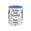 11oz-standard-poodle-mug-humor-light-blue 11oz Funny Standard Poodle Mug, Light Blue, front view