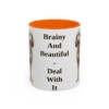 11oz-standard-poodle-mug-humor-orange 11oz Funny Standard Poodle Mug, Orange, front view