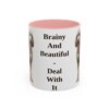 11oz-standard-poodle-mug-humor-pink 11oz Funny Standard Poodle Mug, Pink, front view