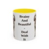 11oz-standard-poodle-mug-humor-yellow 11oz Funny Standard Poodle Mug, Yellow, front view