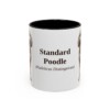 11oz Standard Poodle Latin Mug, Black, front view