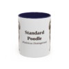 11oz Standard Poodle Latin Mug, Navy, front view