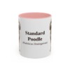 11oz Standard Poodle Latin Mug, Pink, front view