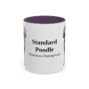 11oz Standard Poodle Latin Mug, Purple, front view