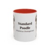 11oz Standard Poodle Latin Mug, Red, front view