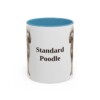 11oz-standard-poodle-mug-light-blue 11oz Standard Poodle Mug, Light Blue, front view