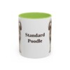 11oz-standard-poodle-mug-light-green 11oz Standard Poodle Mug, Light Green, front view