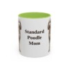 11oz-standard-poodle-mug-mom-light-green 11oz Standard Poodle Dog Mom Mug, Light Green, front view