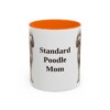 11oz-standard-poodle-mug-mom-orange 11oz Standard Poodle Dog Mom Mug, Orange, front view