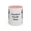 11oz-standard-poodle-mug-mom-pink 11oz Standard Poodle Dog Mom Mug, Pink, front view
