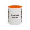 11oz-standard-poodle-mug-orange 11oz Standard Poodle Mug, Orange, front view