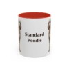 11oz-standard-poodle-mug-red 11oz Standard Poodle Mug, Red, front view