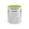 11oz-standard-poodle-mug-writeup-light-green 11oz Standard Poodle Mug, Light Green, front view