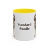 11oz-standard-poodle-mug-yellow 11oz Standard Poodle Mug, Yellow, front view