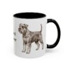 11oz Standard Schnauzer Mug, Black, right side view