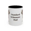 11oz Standard Schnauzer Dog Dad Mug, Black, front view