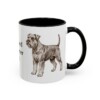 11oz Standard Schnauzer Dog Dad Mug, Black, right side view