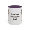 11oz Standard Schnauzer Dog Dad Mug, Purple, front view