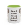 11oz Funny Standard Schnauzer Mug, Light Green, front view