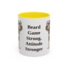 11oz Funny Standard Schnauzer Mug, Yellow, front view