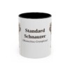 11oz Standard Schnauzer Latin Mug, Black, front view