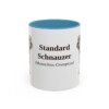 11oz Standard Schnauzer Latin Mug, Light Blue, front view