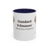 11oz Standard Schnauzer Latin Mug, Navy, front view