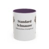 11oz Standard Schnauzer Latin Mug, Purple, front view