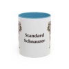 11oz Standard Schnauzer Mug, Light Blue, front view