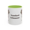 11oz Standard Schnauzer Mug, Light Green, front view