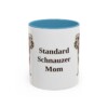 11oz Standard Schnauzer Dog Mom Mug, Light Blue, front view