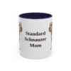 11oz Standard Schnauzer Dog Mom Mug, Navy, front view