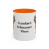 11oz Standard Schnauzer Dog Mom Mug, Orange, front view