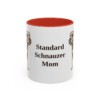 11oz Standard Schnauzer Dog Mom Mug, Red, front view