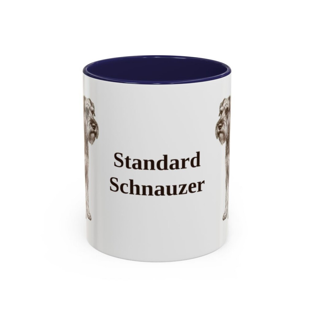 11oz Standard Schnauzer Mug, Navy, front view