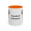 11oz Standard Schnauzer Mug, Orange, front view