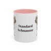 11oz Standard Schnauzer Mug, Pink, front view