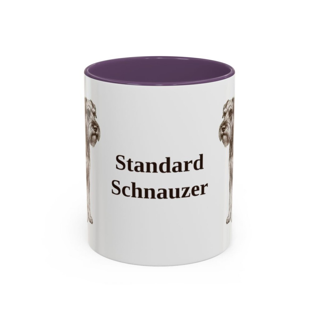 11oz Standard Schnauzer Mug, Purple, front view