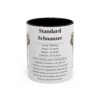 11oz Standard Schnauzer Mug, Black, front view