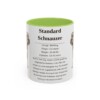 11oz Standard Schnauzer Mug, Light Green, front view